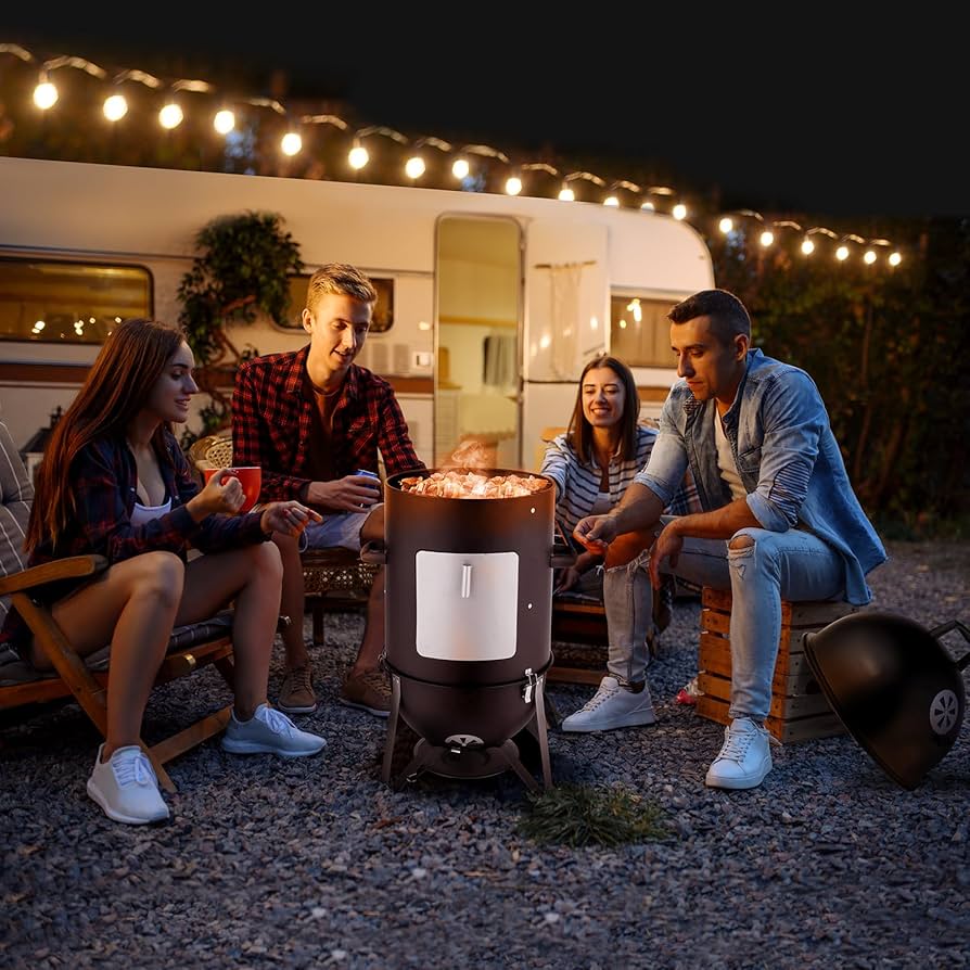 Amazon.com : Outvita Vertical 18.8 Inch Steel Charcoal